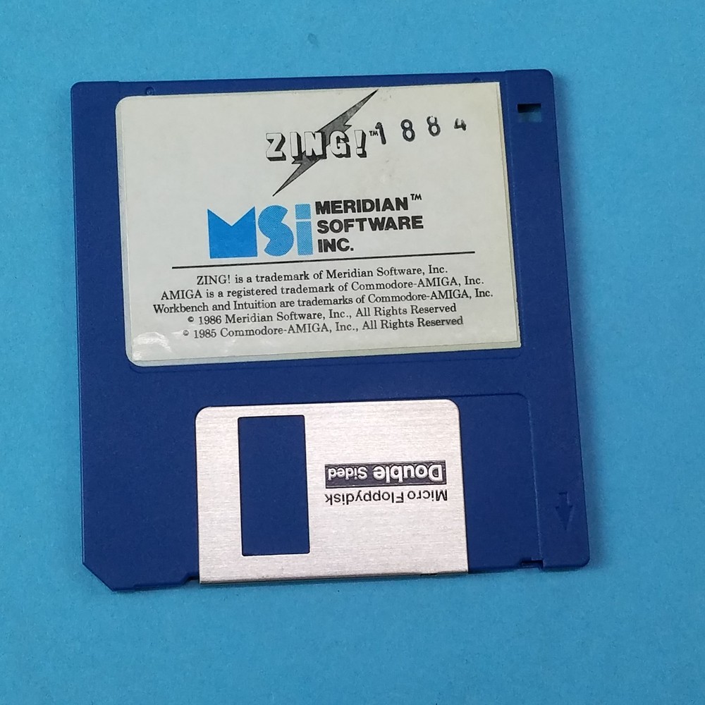 ZING !, Version 1.02 for the AMIGA, Meridian Software 1986,
