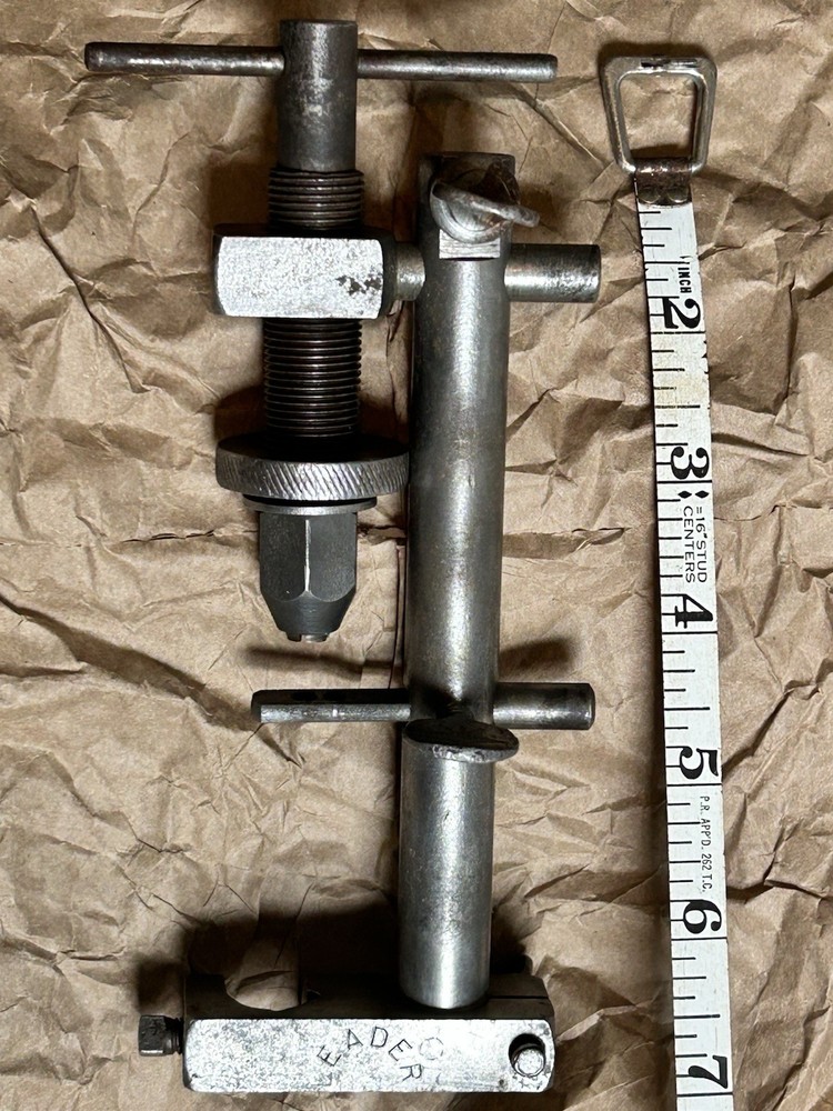 Antique LEADER Small Mini Bench Mount Drill Press