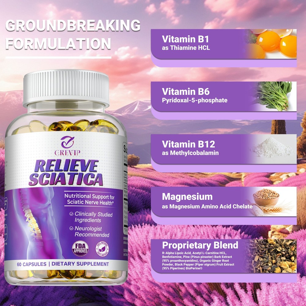Relieve Sciatica Capsules - Hip Joint Sciatica Pain Relief & Inflammatory