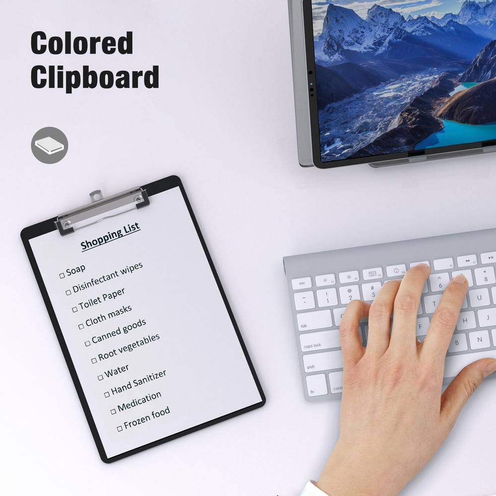 Macroclo Small Clipboards A5 Plastic Mini Black Classroom Students 6" x 9"