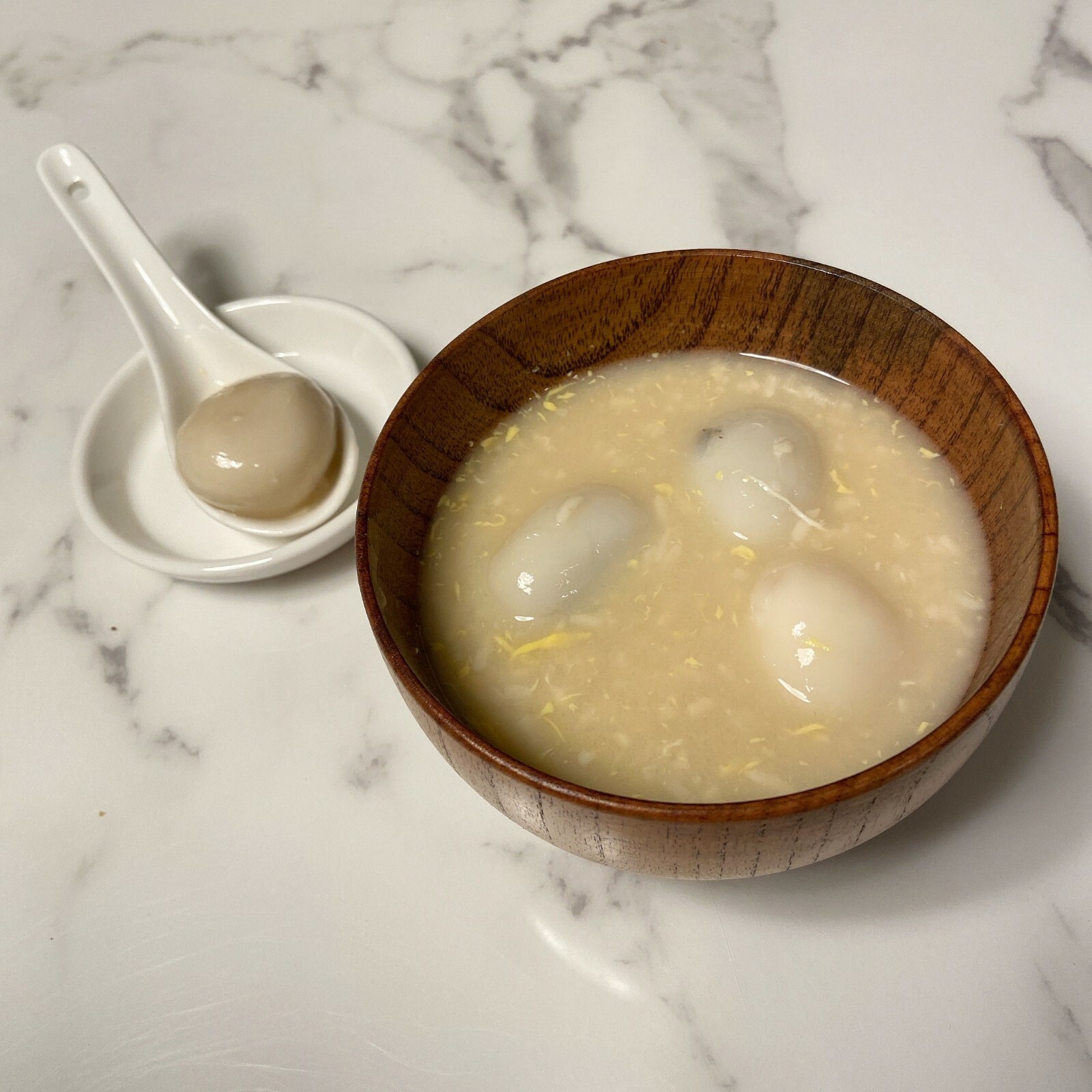 2x Wooden Rice Miso Soup Bowls S-1653x2