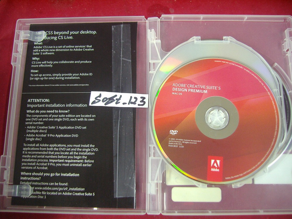 Adobe Creative Suite 5 CS5 Design Premium For MAC OS Full Retail DVD Version