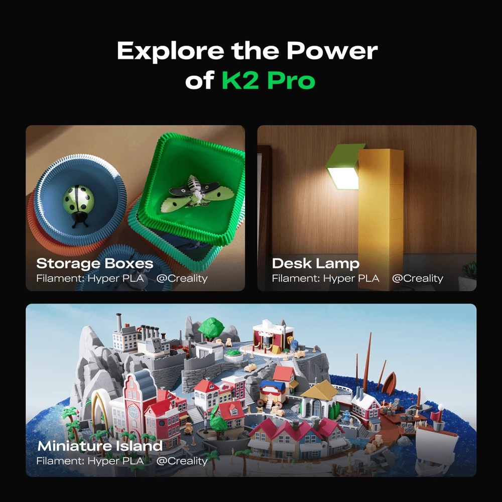 Creality K2 Pro Combo 3D Printer Multi-Color Printing & Raptor 3D Scanner