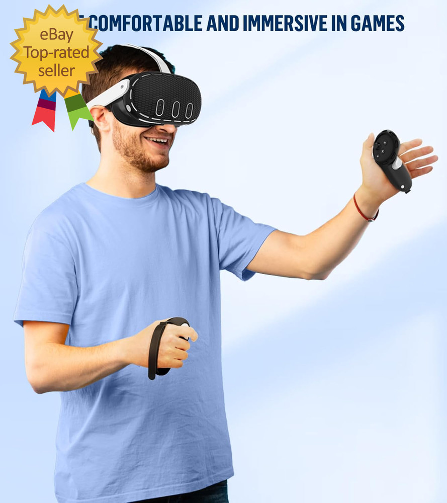 Silicone Cover Set Compatible with Meta/Oculus Quest 3 Accessories Controller