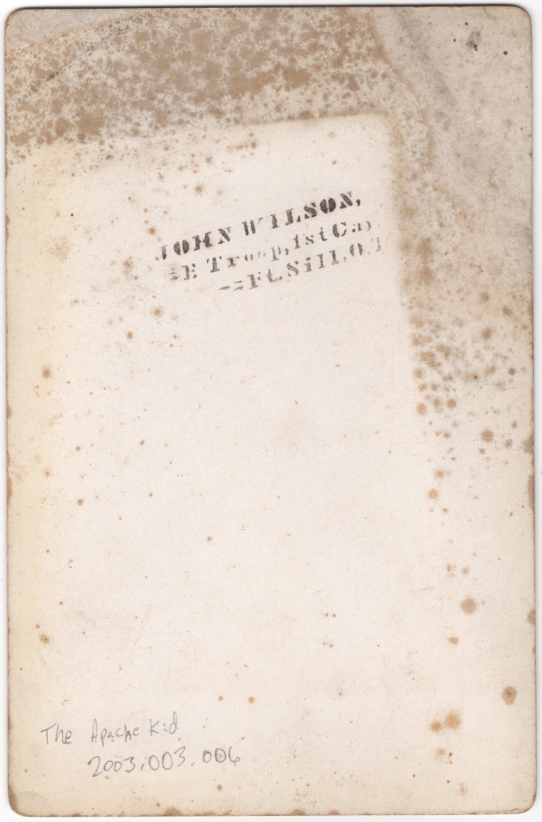 RARE Cabinet Card Photograph of the Apache Kid - Famous Apache Scout & Outlaw