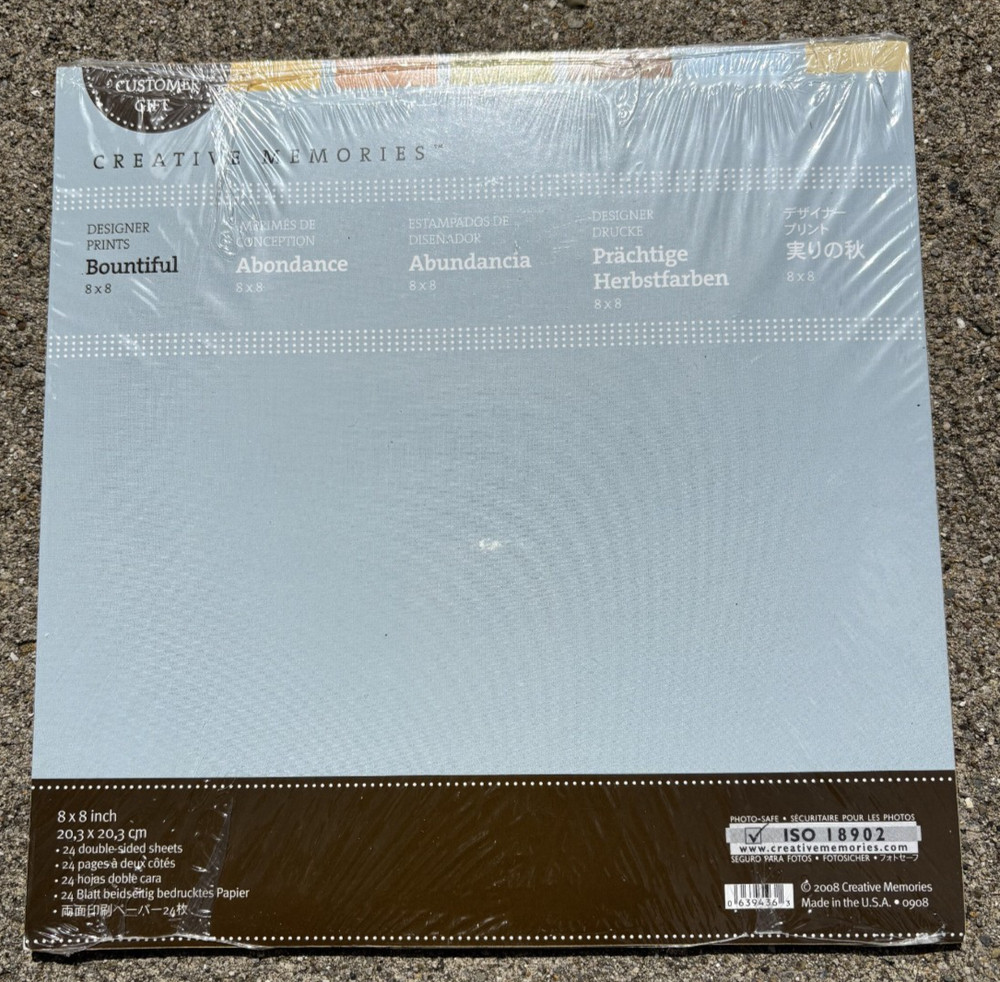 Creative Memories 8x8 BOUNTIFUL DOUBLE SIDED SHEETS Paper (24pk)