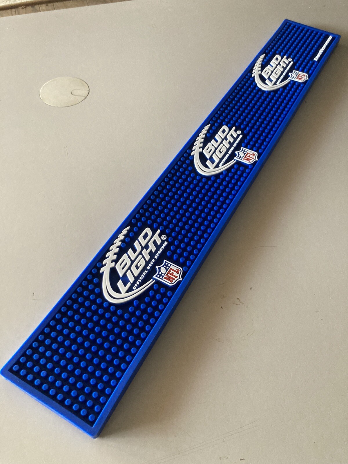 NEW (3) Bud Light NFL Football Beer Rubber Bar Spill Mat for tap Kegerator