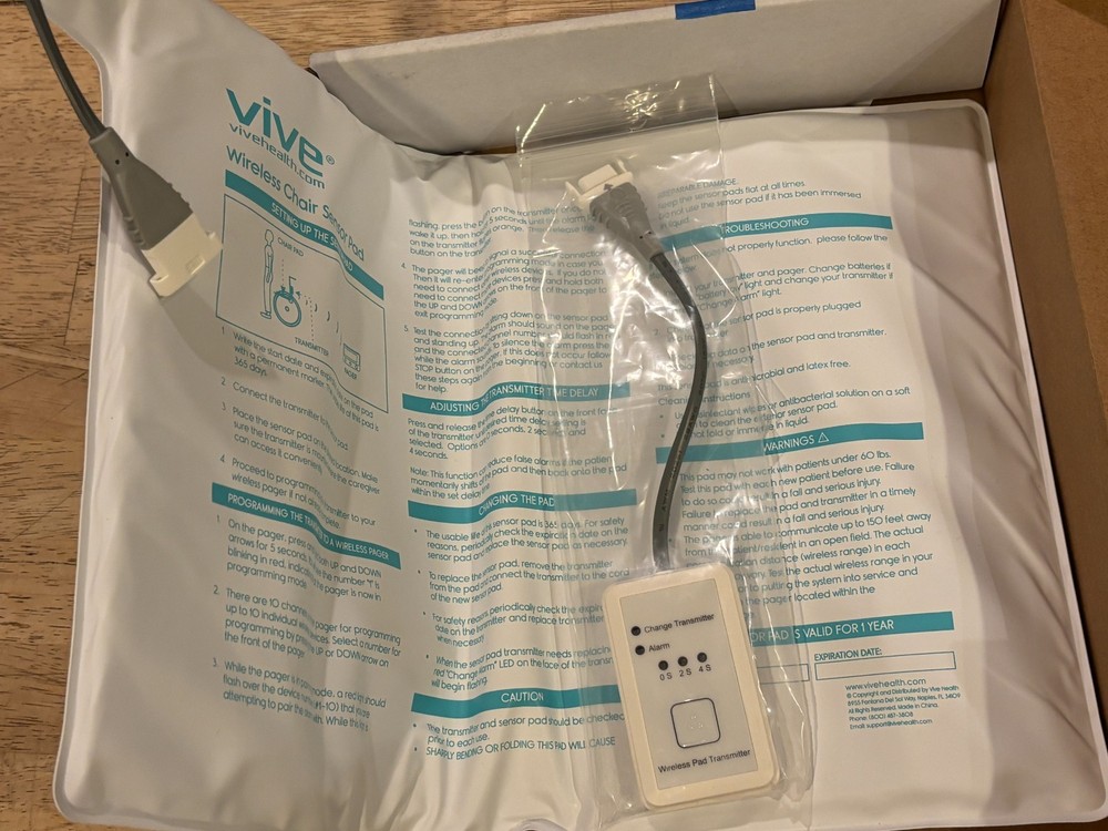 Vive - Wireless Bed & Chair Sensor Alarm Pads - Bluetooth-Enabled Transmitters