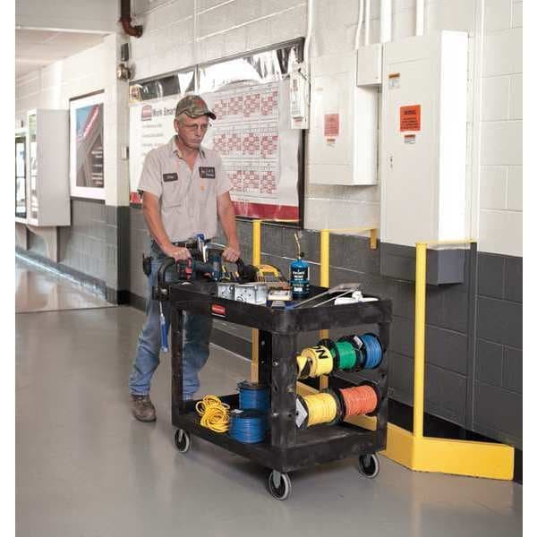 Rubbermaid Commercial Fg452088beig Utility Cart With Deep Lipped Plastic