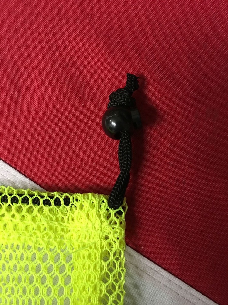 Mesh bag beach combing shells drawstring stocking stuffer yellow christmas gift