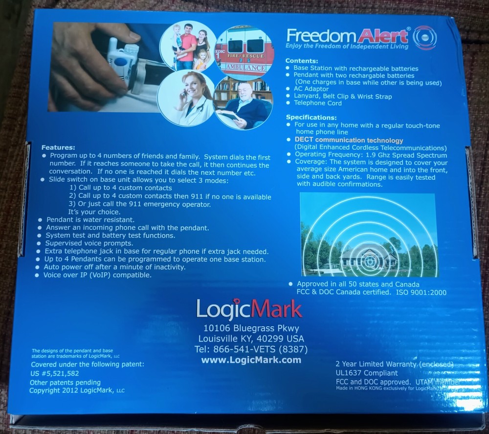 Freedom Alert Fall Emergency System Model #35511