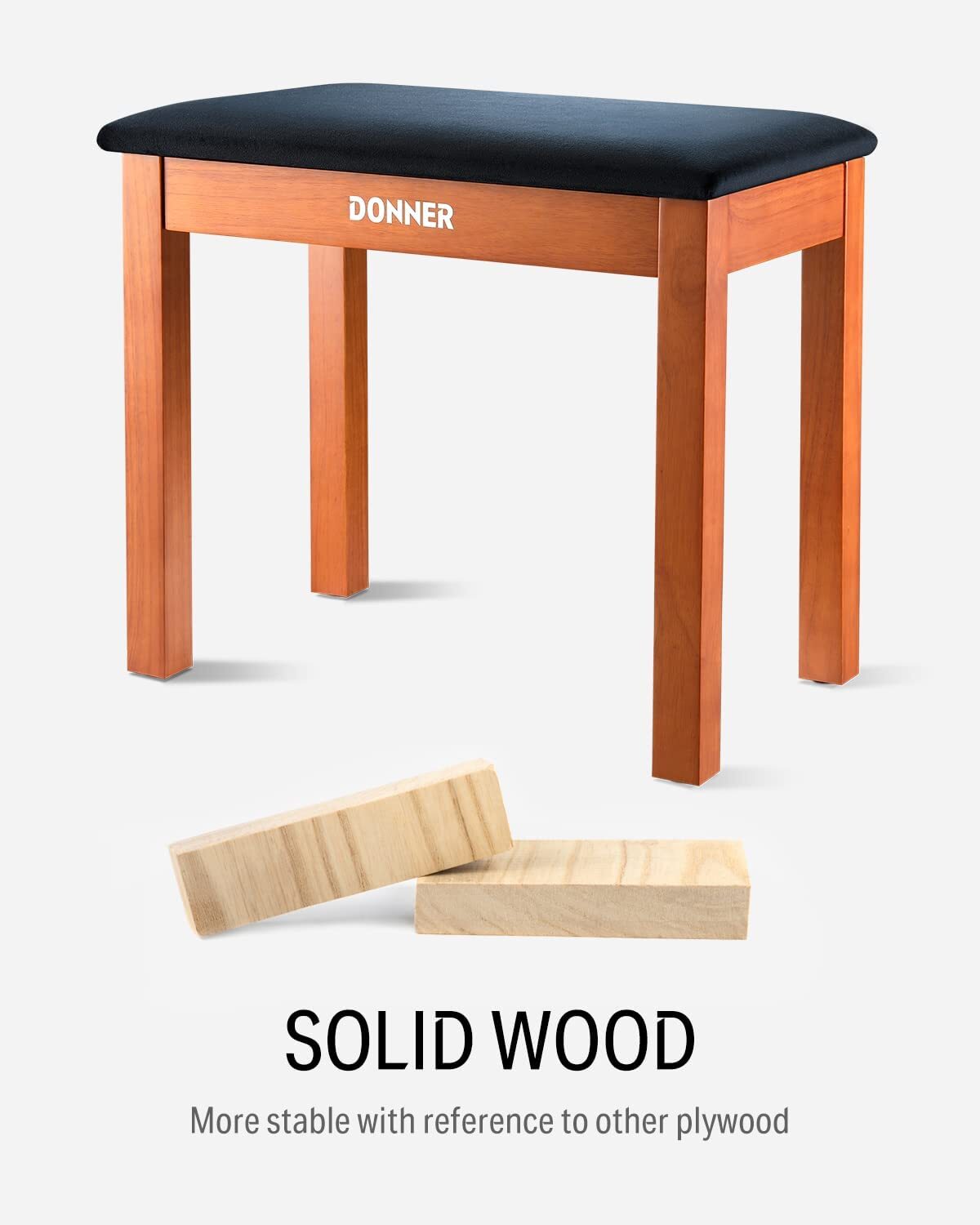 🎹Donner DDP-80 Piano Keyboard Bench + Storage Bookcase Comfortable Sturdy Stool