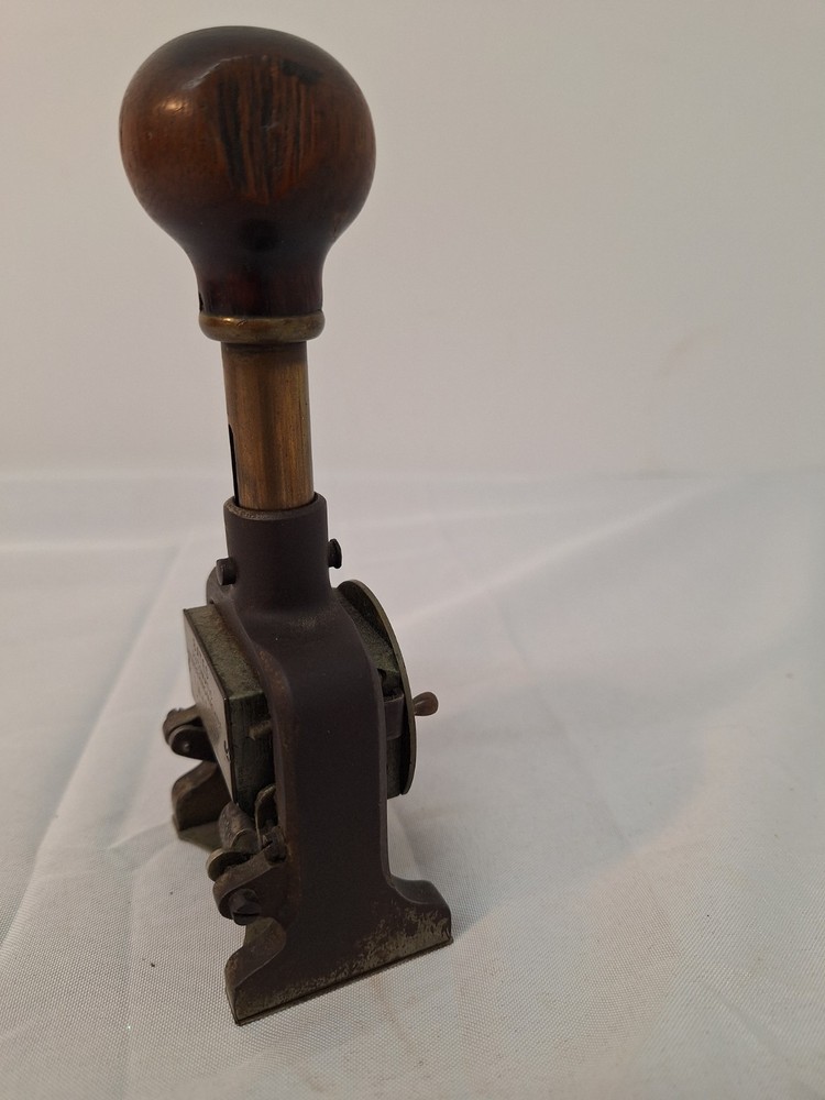 Vintage Bates Automatic Numbering Machine with Wheels Stamper