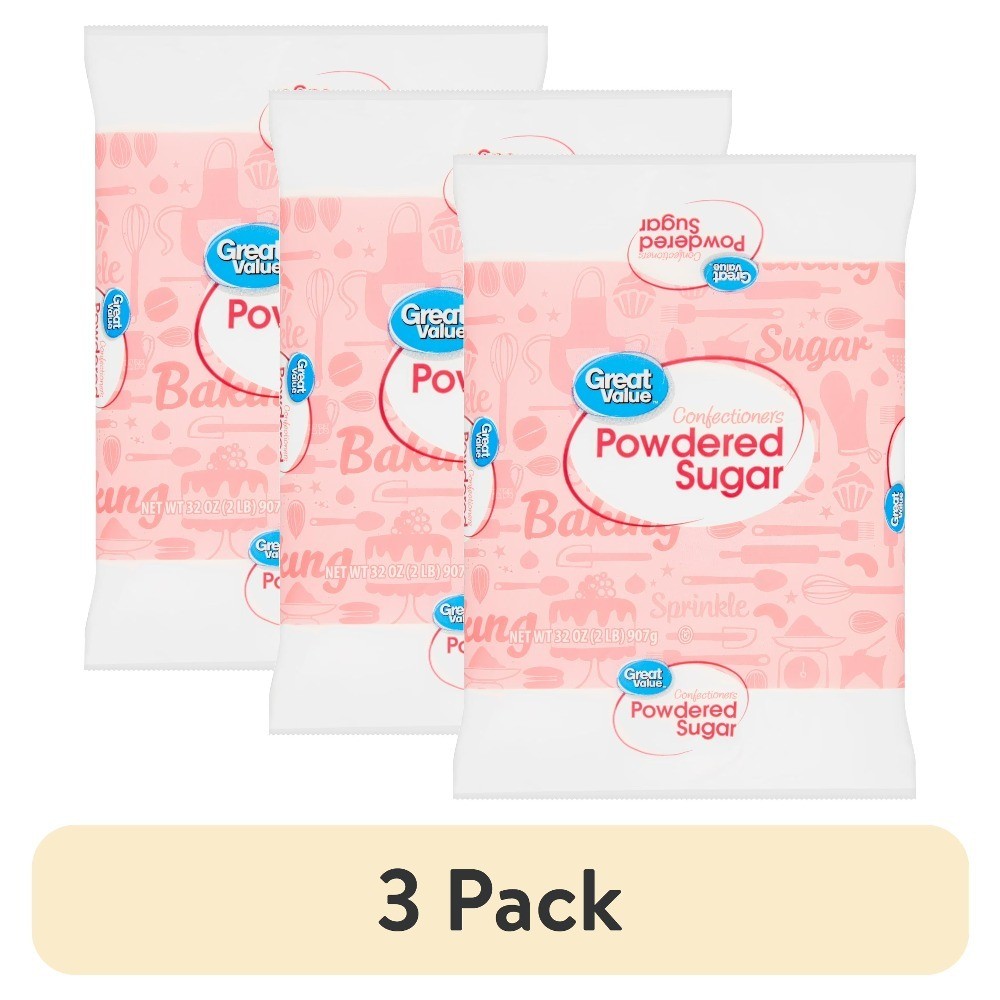 (3 pack) Confectioners Powdered Sugar, 32 oz