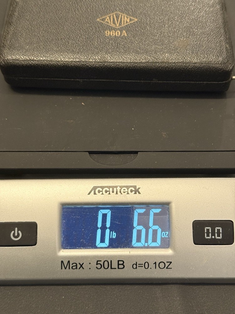 Alvin 960A Germany Drafting Compass Set in Case Vintage Precision Tool