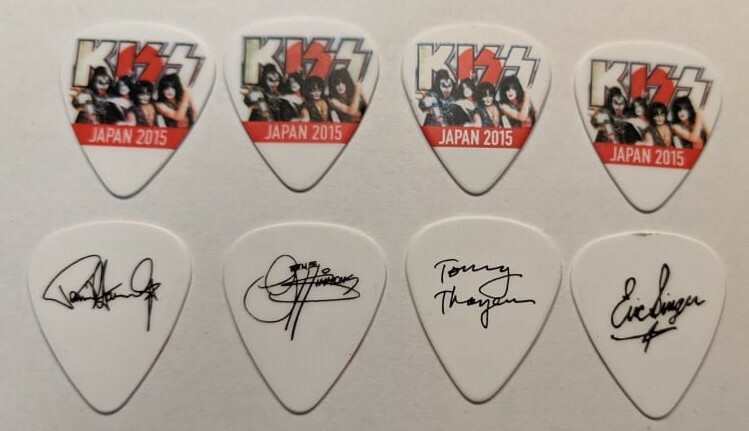 KISS 2015 40th Anniversary Tour JAPAN LOGO Set of 4 Guitar Pic Picks