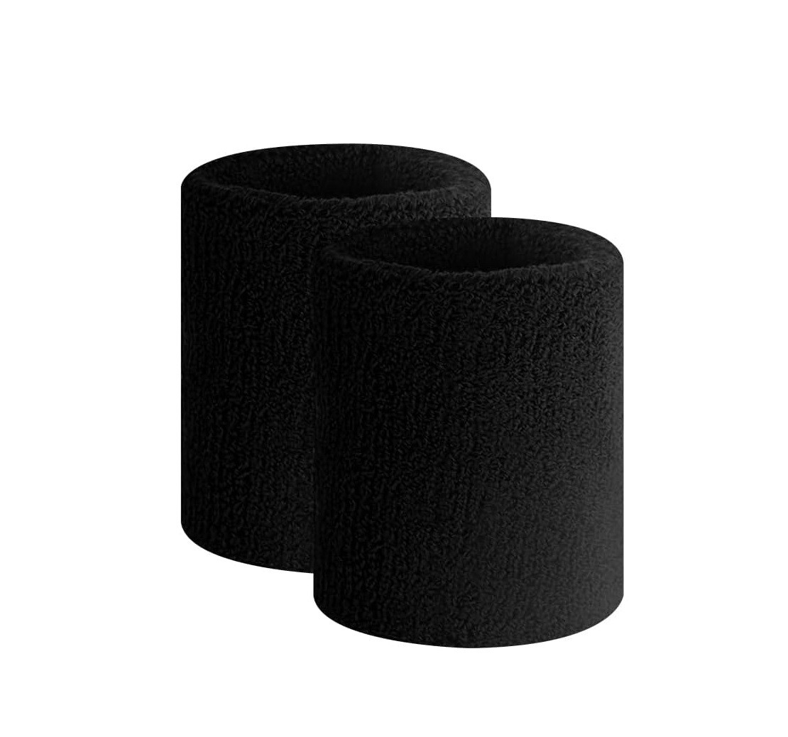 4× Wrist Sweatbands Tennis Wrist Bands Absorbent Sweat Band for Men and Women US