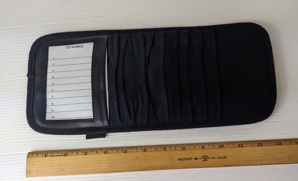 vintage cd visor holder holds 10 discs basic black