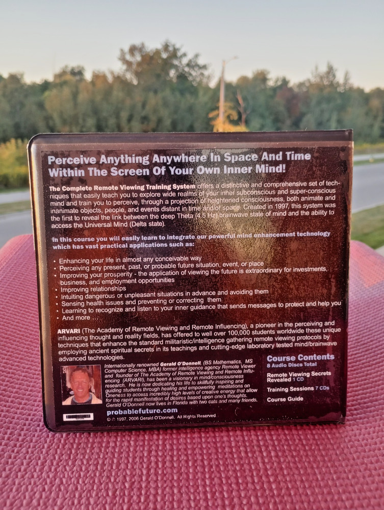 GERALD O'DONNELL "ARVARI Remote Viewing Training system Preowned 8 DISC SET
