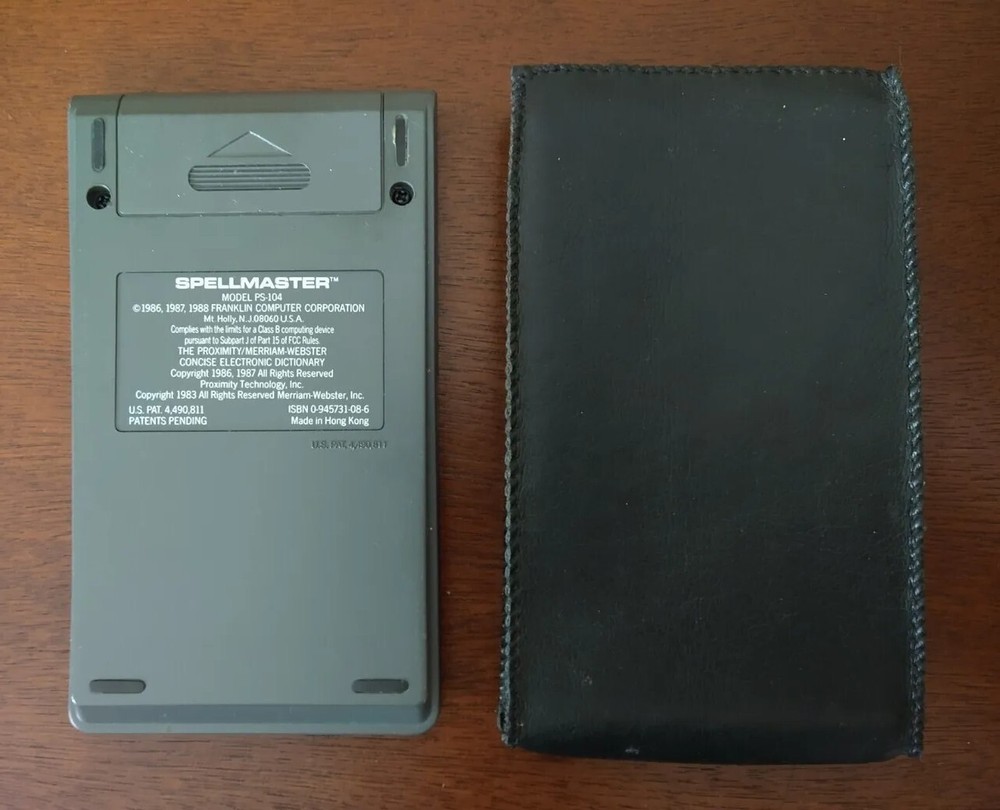Franklin Computer Spellmaster & Case PS-104 Merriam Webster Tested Working