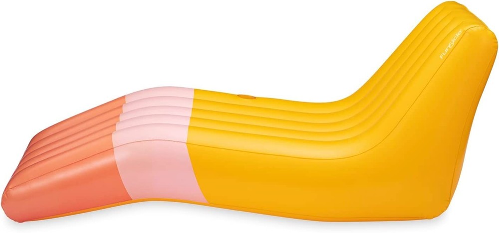 5.8ft Inflatable Floating Lounge Happy Sleeper with Cup Holder Pool Float
