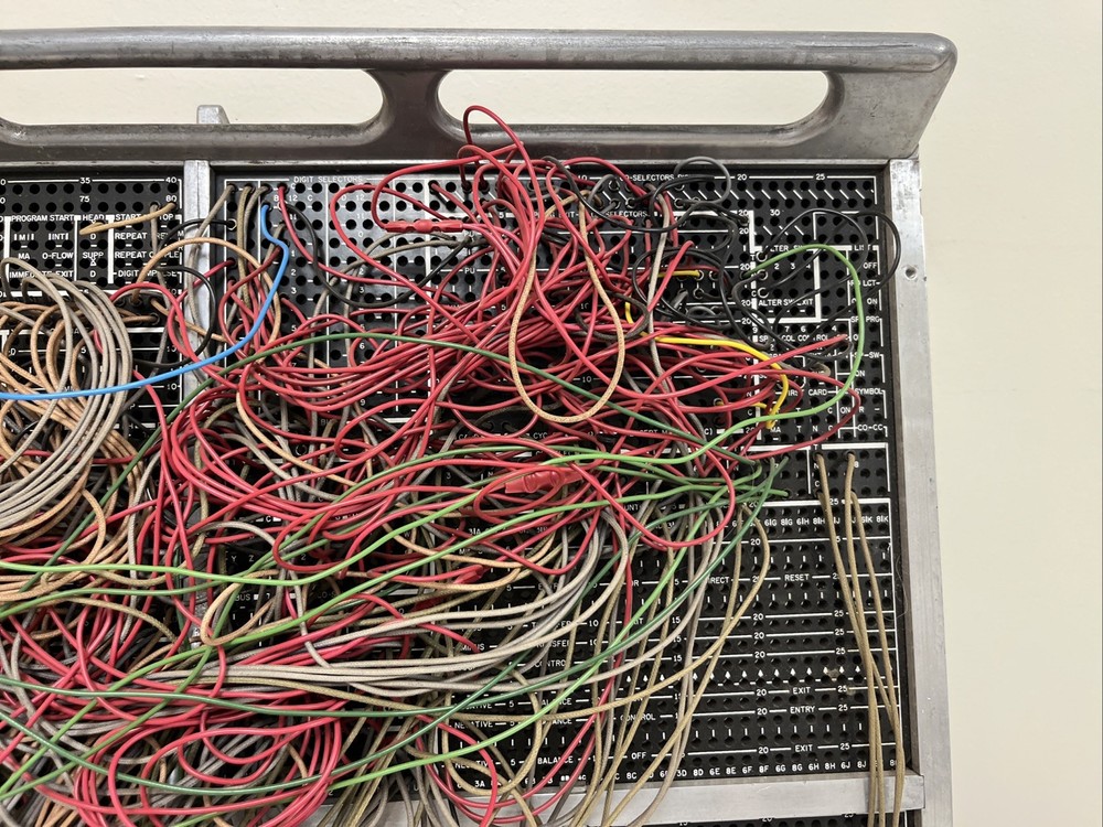 Vintage IBM 910 Plugboard Panel Control Board.