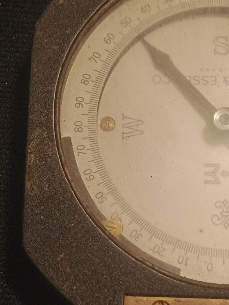 K&E Forestry Compass - Solid Metal - Keuffel & Esser Co Made In USA Clean Shape
