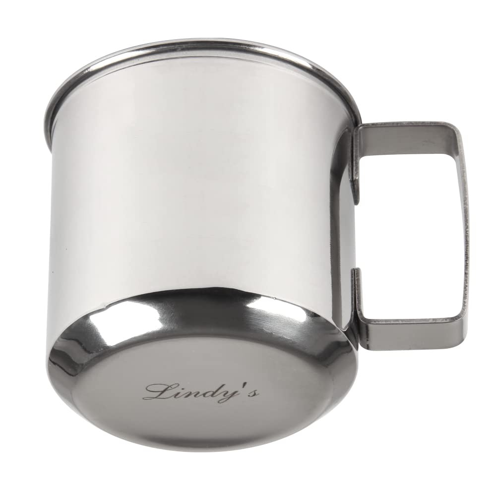 metal drinking cup, 12 ounce, silver