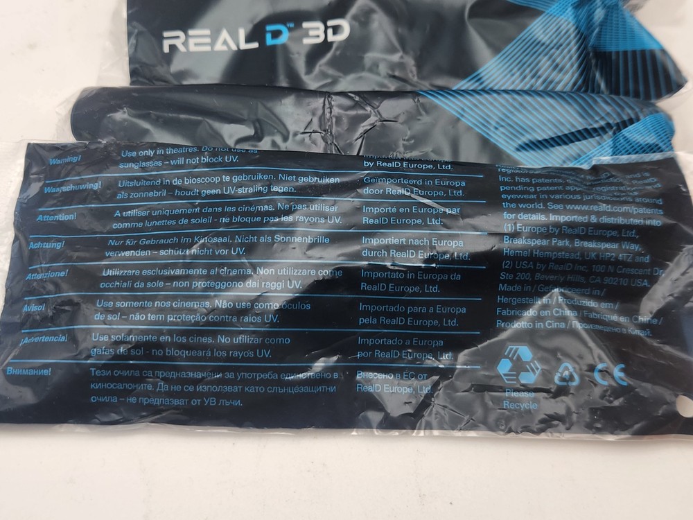 NEW! 4 Pair Real D 3D glasses. Not opened.