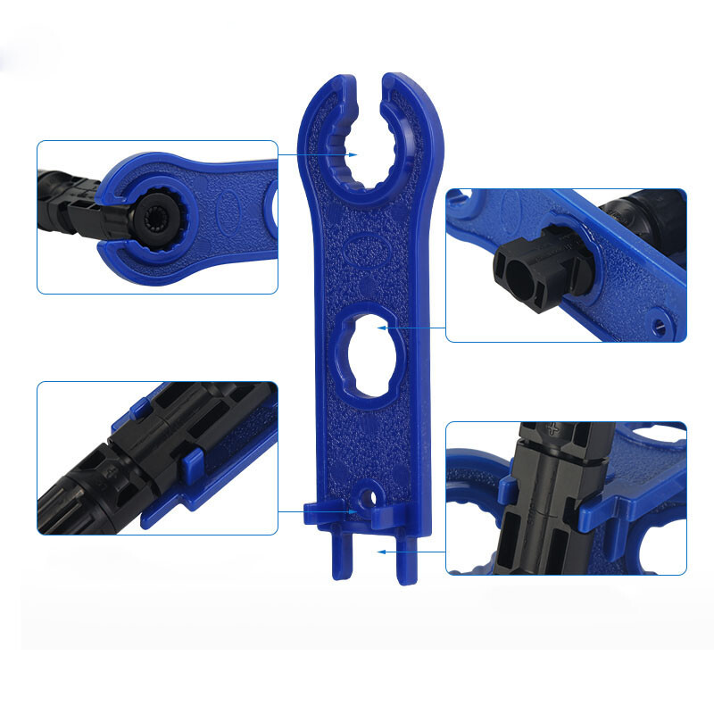 2PCS Solar Connector Tool for MC-4 Spanner Wrench PV Panel Wire Connect Blue