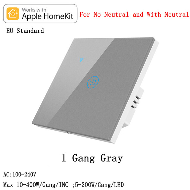 No Neutral Wire Required Touch Switch Voice/App Remote Control Wifi Switch