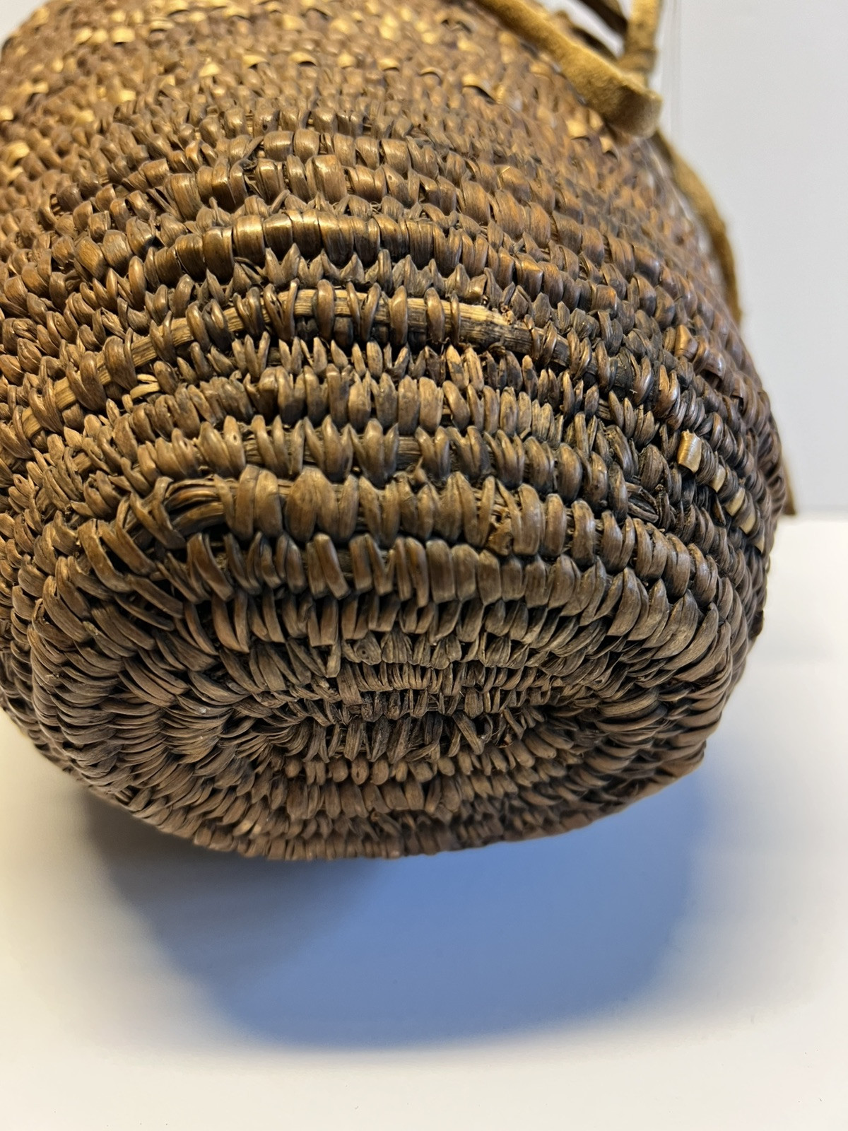 Original Antique Native American Indian Berry Basket; Late 1880's-1900; Lot # C9