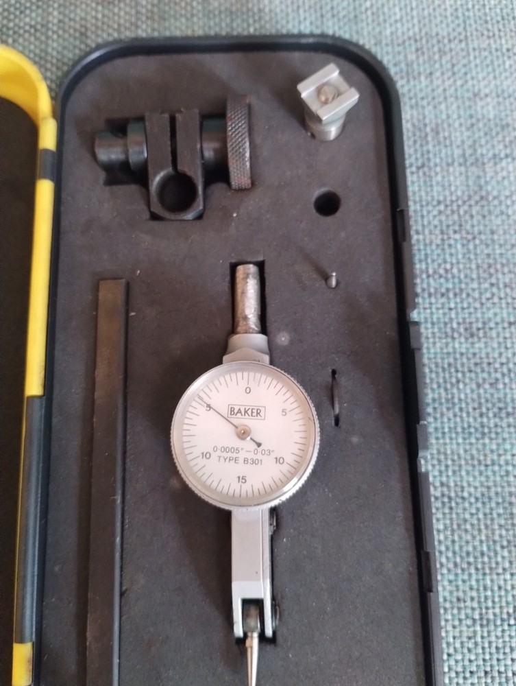 Baker B301 Dial Test Indicator Set 0.0005" Grads w/Case