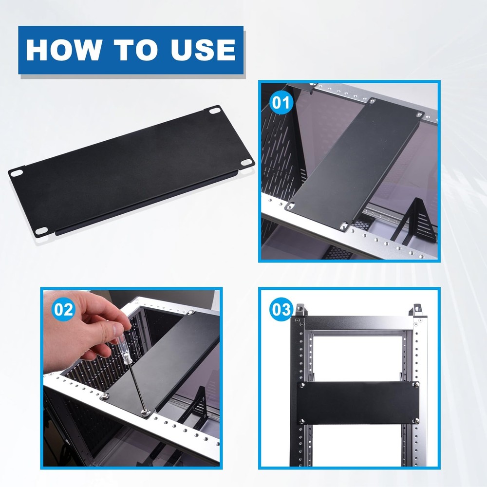 2U Blank Panel for 10 Inch Server Rack Network Cabinet DeskPi RackMate T1/T0