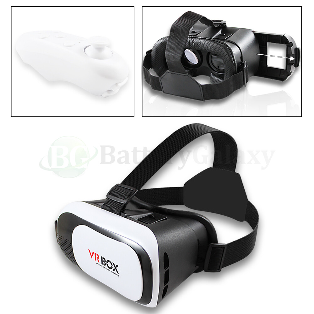 Virtual Reality VR Headset 3D Glasses With Remote for Android IOS iPhone Samsung