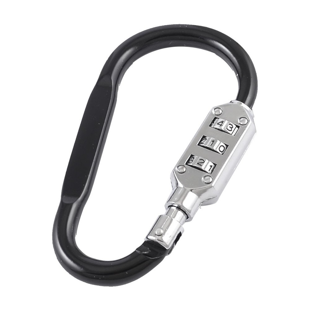 Display 3 Digits Each Row Look Control Gate Black Carabiner Hook