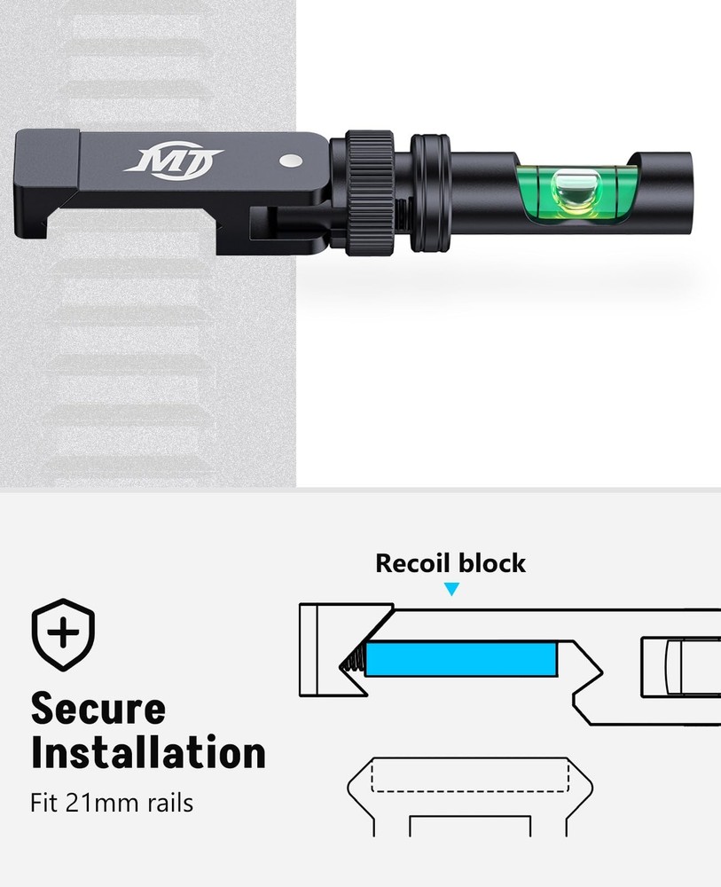 MidTen Scope Level Foldable Bubble Lightweight and Compact Black