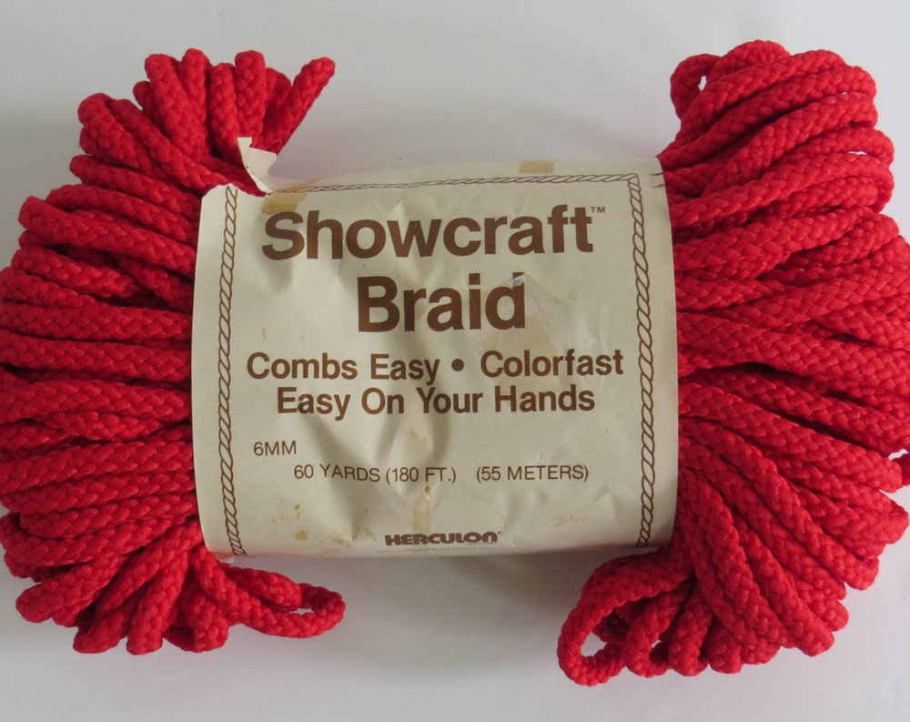 NEW 6 MM Red Herculon Macrame Braid Yarn from Craft Showcase