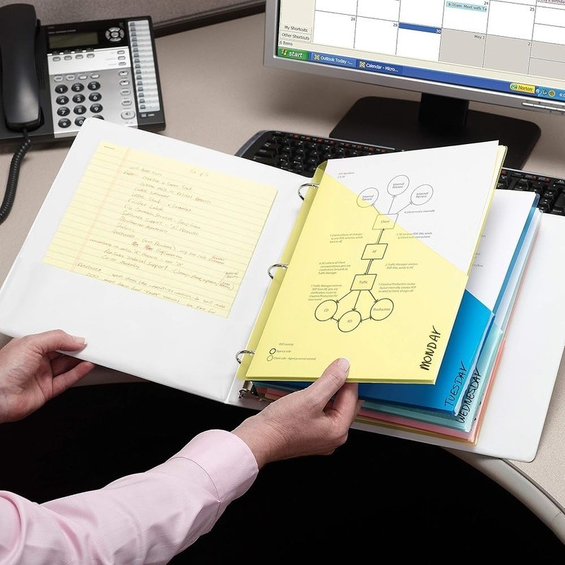 Translucent File Jackets 10 Pack Water Resistant Document Sleeves Polypropylene