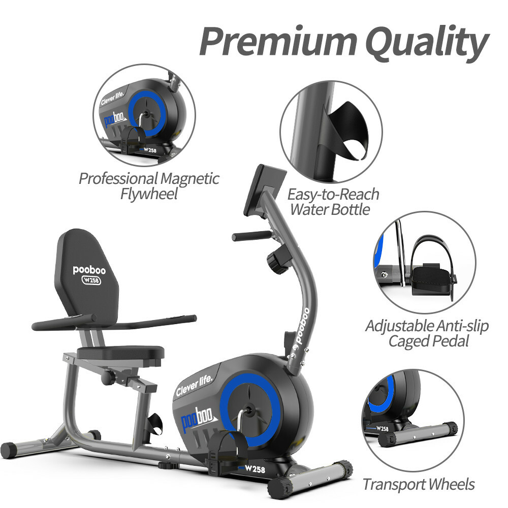 Magnetic Exercise Bike Indoor Cycling Bike Stationary Fitness Bike Home Workout