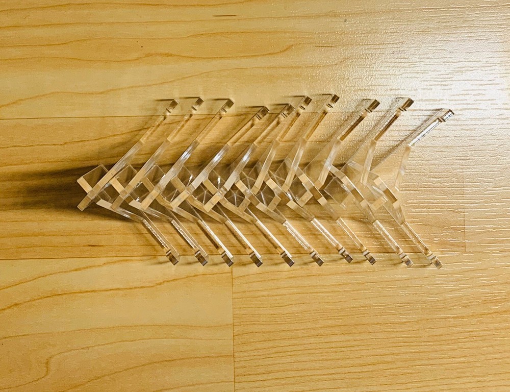 10 Pack Of (2pc) Clear Acrylic Display Stands