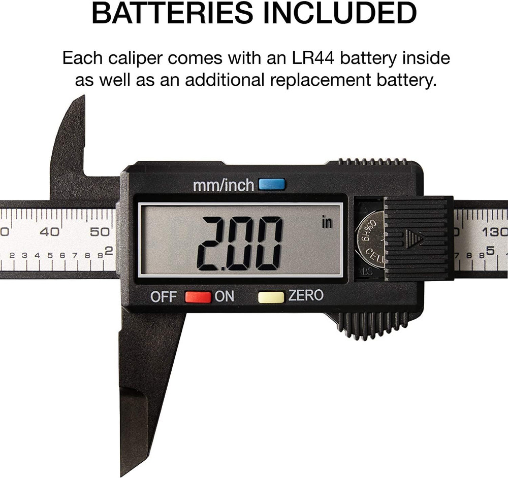 6” Digital Caliper, Electronic Measuring Tool with LCD, Inch, Zero Setting, New