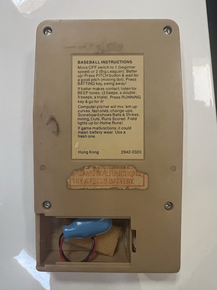 Vintage Mattel Electronics Baseball- Working Condition