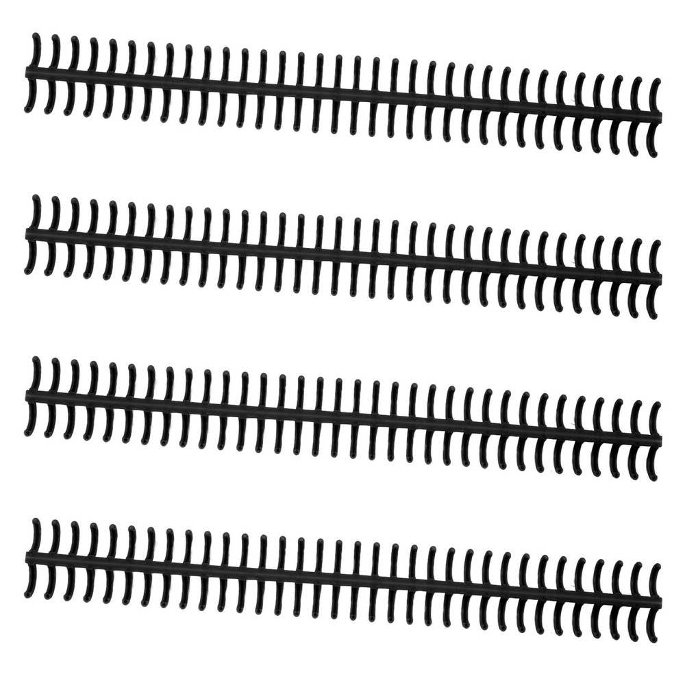 10PCS 34 Hole Binding Spine Split Loose Leaf Rings Binding Loop 12mm(Black )