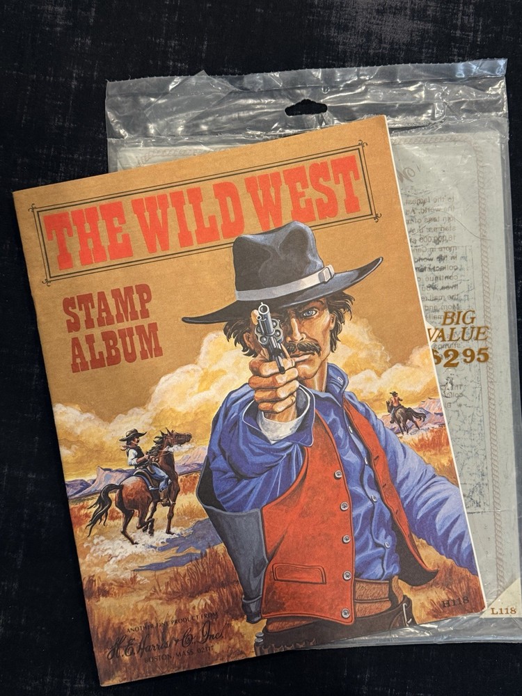 Vintage "The Wild West Stamp Kit" H. E Harris 1979 Original Packaging