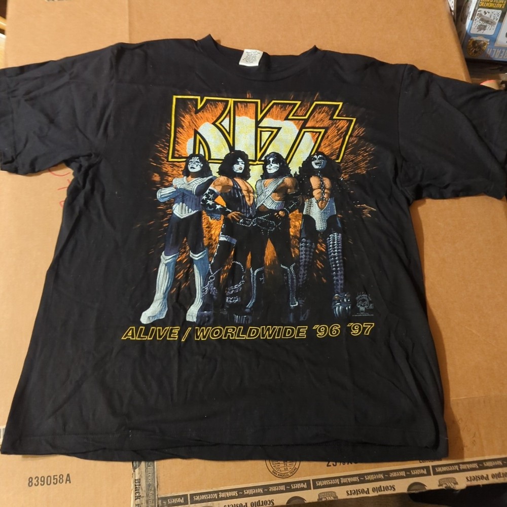 KISS alive worldwide 96 97 MISPRINT Concert Tour T-shirt Wichita