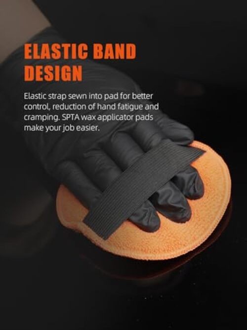 Microfiber Applicator Pads, 9Pcs 5 inch Car Wax Applicator Hand Polishing