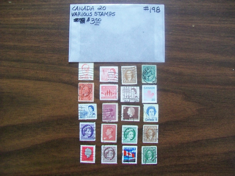 Canada Postage Stamps - Canada - Vintage - 20 Various Stamps (198)