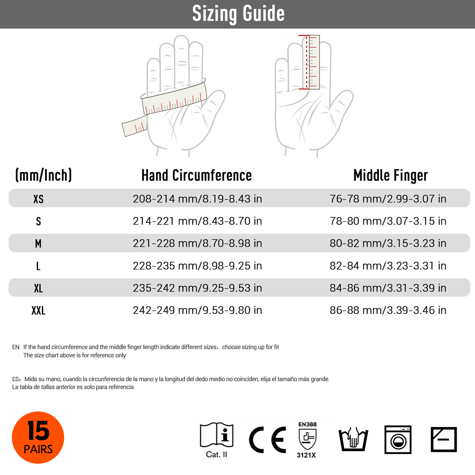 Vgo 15Pairs PU Coated Painting,Yardwork,Gardening,DIY,Work Gloves (PU2103-Y)