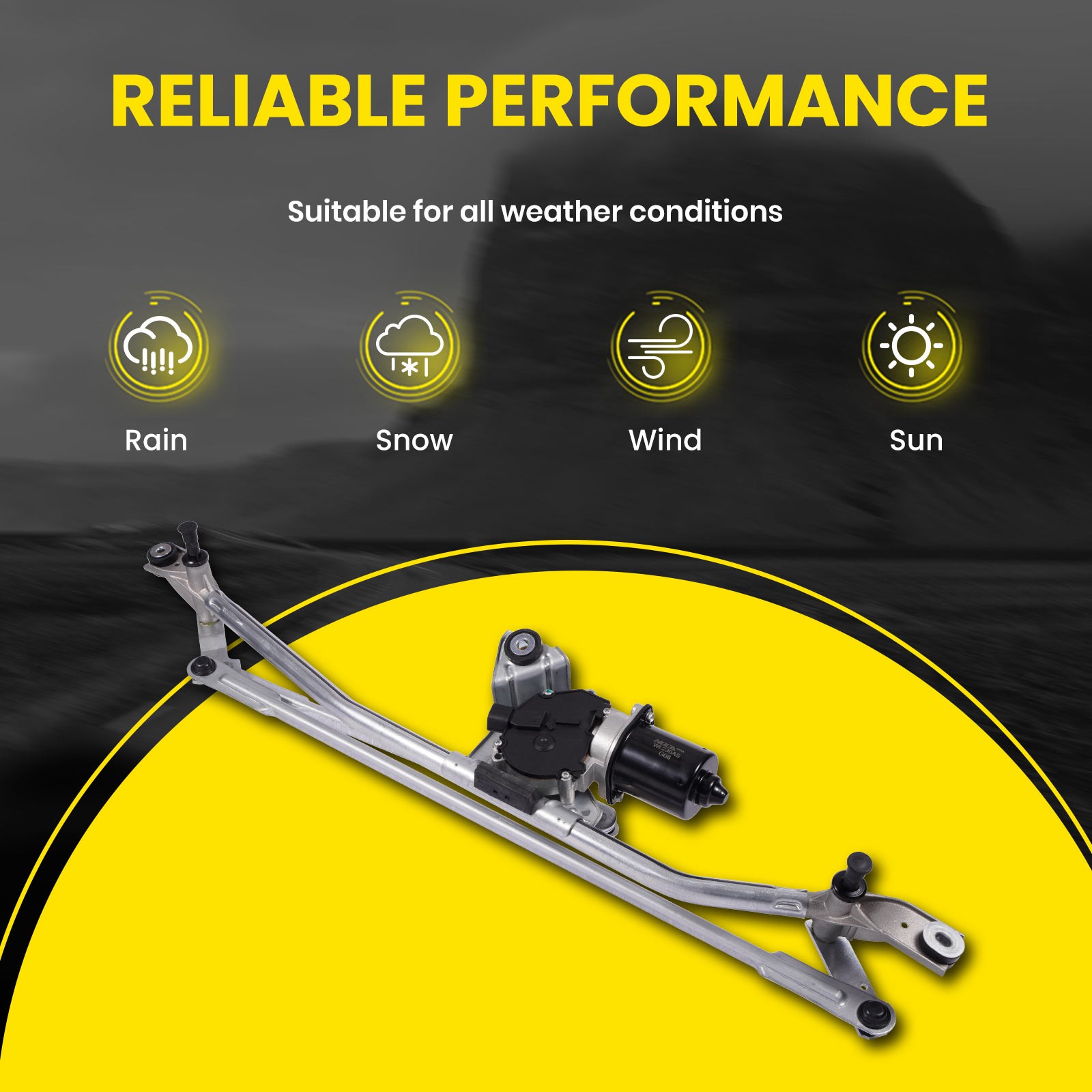 Front Wiper Linkage & Motor Assembly for Cadillac Chevrolet Silverado GMC Sierra